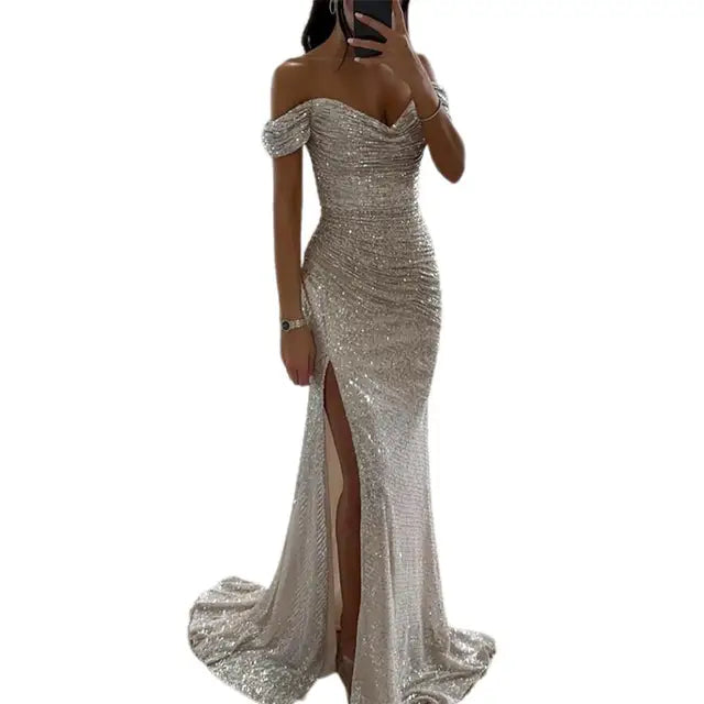 Mune | Elegant evening dress with V-neck