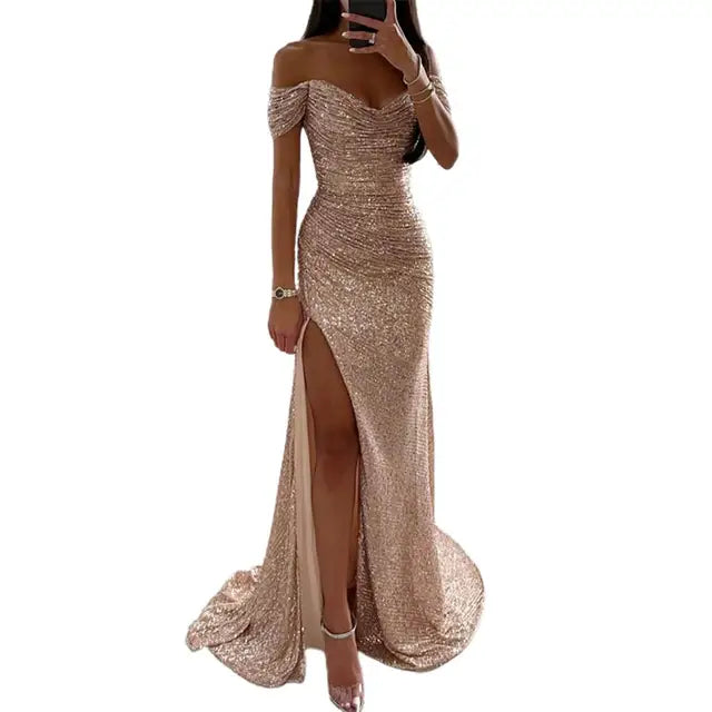 Mune | Elegant evening dress with V-neck