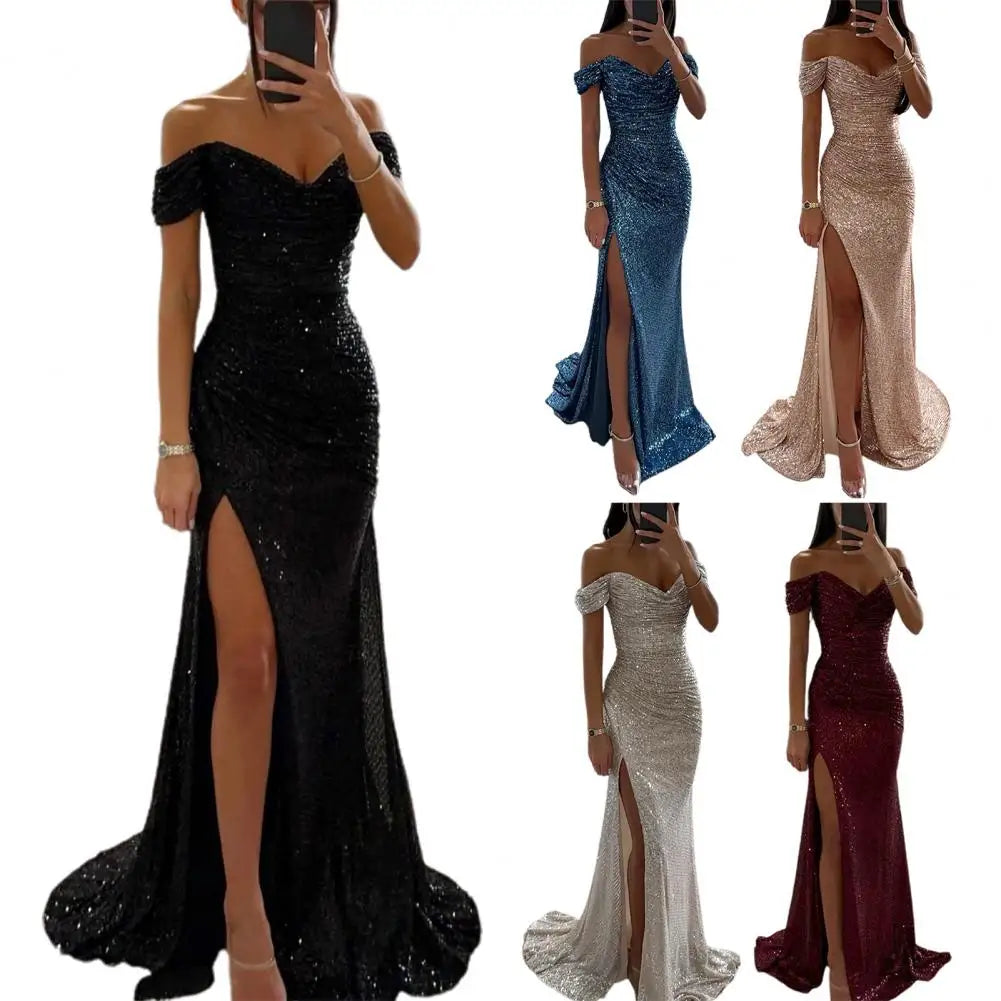 Mune | Elegant Evening Dress With V-Neck