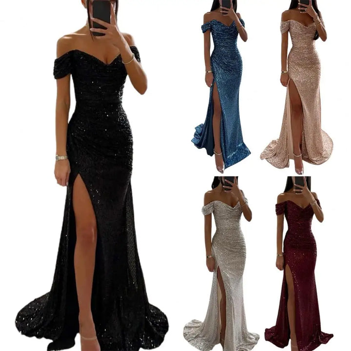 Mune | Elegant Evening Dress With V-Neck