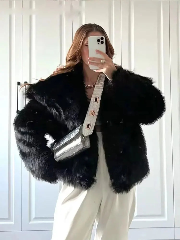 Mune | Women's Coat Winter Long Faux Fur Coat
