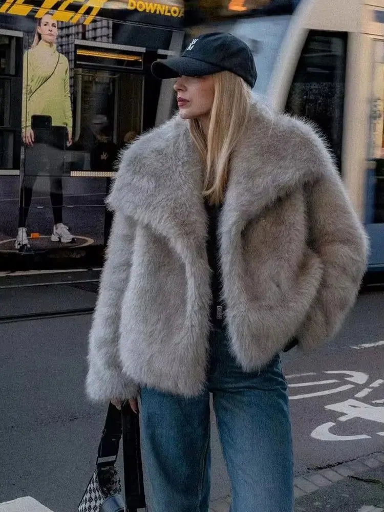 Mune | Women's Coat Winter Long Faux Fur Coat