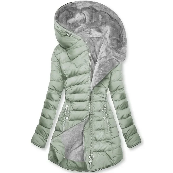 Mune | Women's Long Winter Coat with Hood and Soft Lining