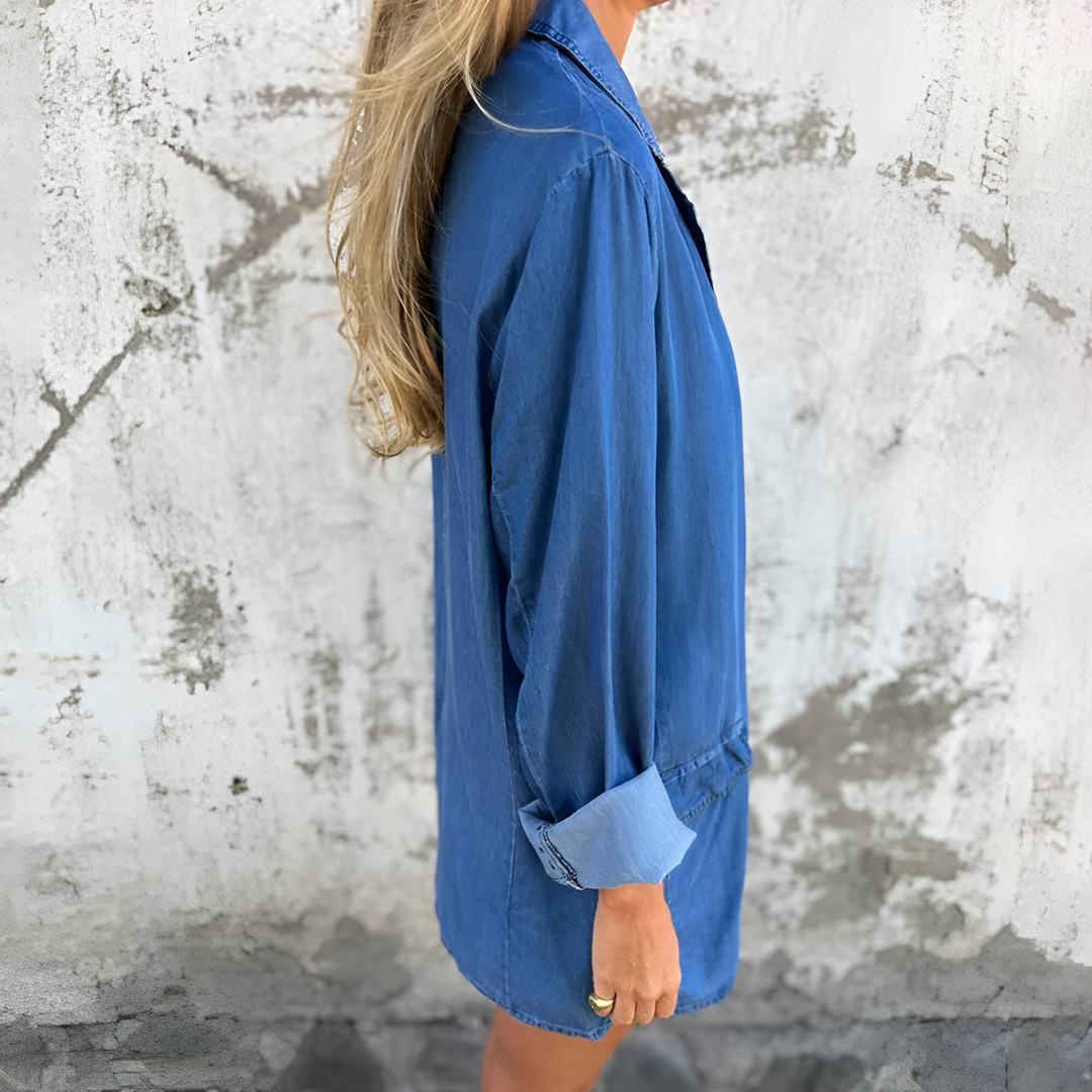 Mune | Women's Long Jacket with Buttons and Pockets