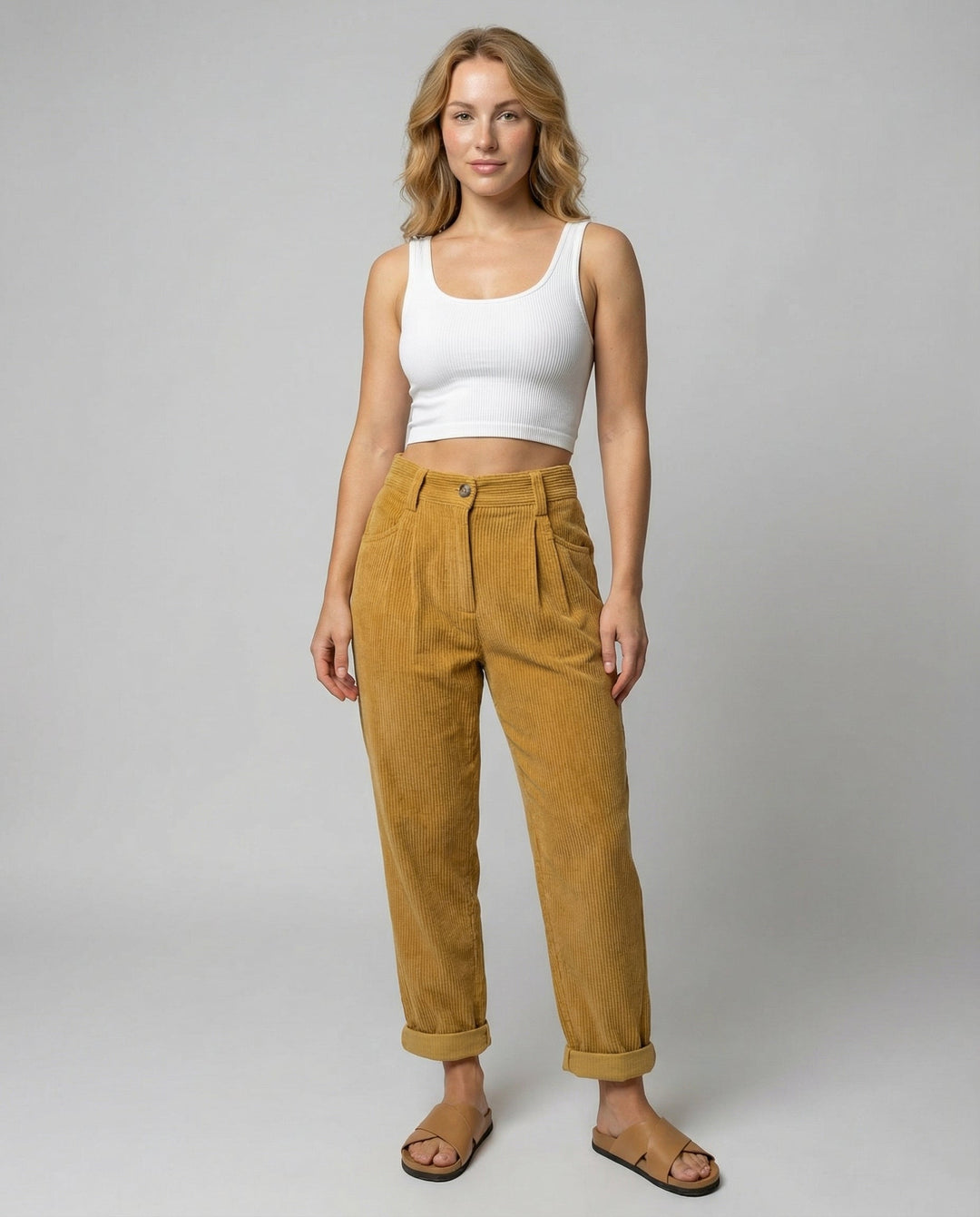 Casual Comfort Cord Pants Women | Mune Fashion