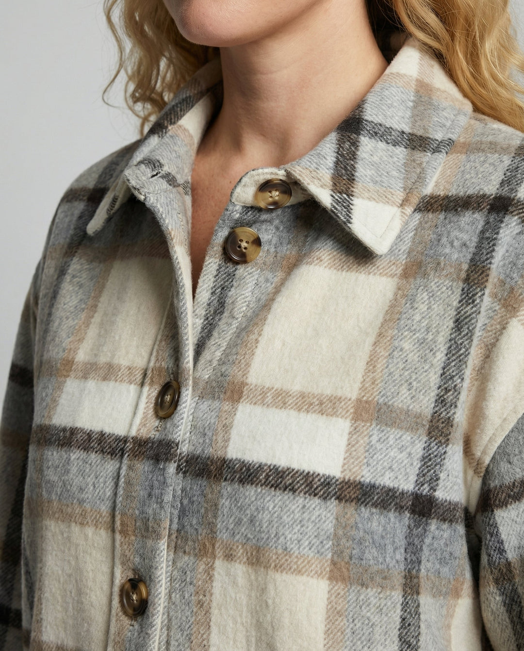 Checked Women's Coat Autumn Elegant
