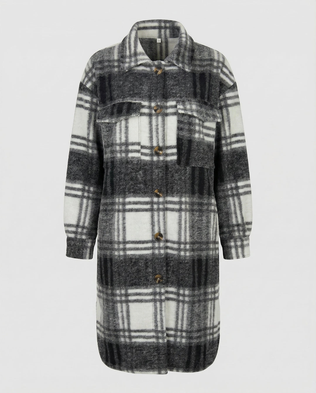 Checked Women's Coat Autumn Elegant
