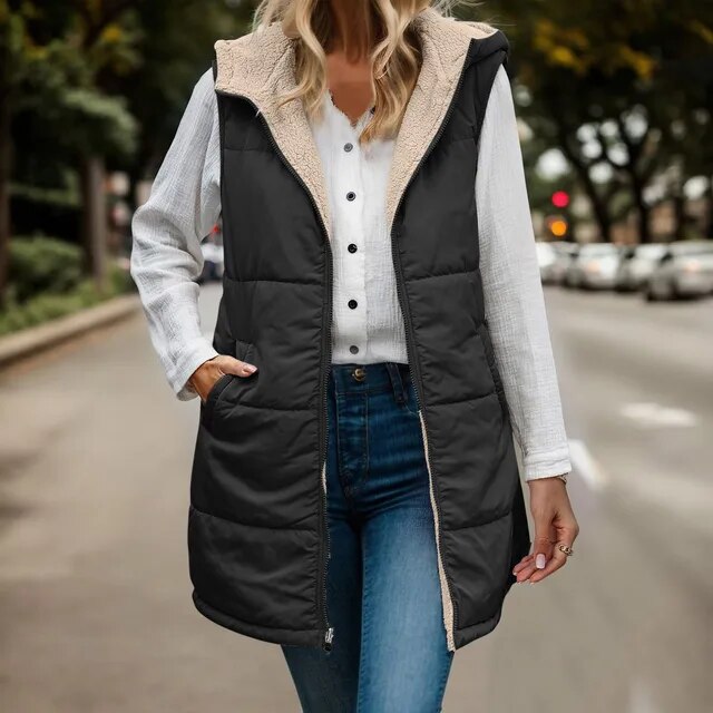 Mune | Women's Vest with Fleece and Hood