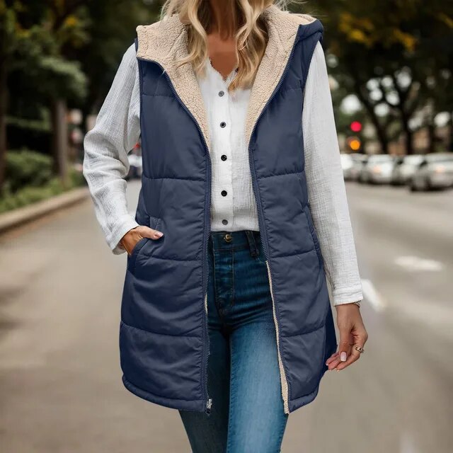 Mune | Women's Vest with Fleece and Hood