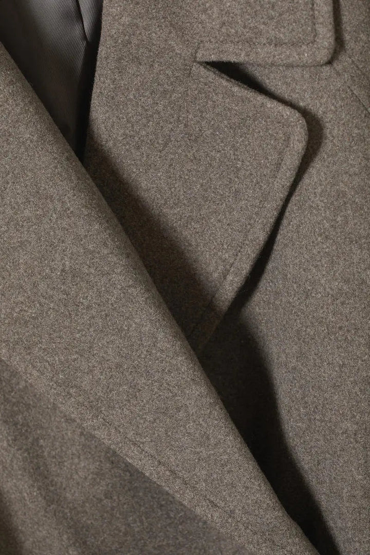 Mune | Women's Long Oversized Wool Jacket with Wide Lapels and Minimalist Design