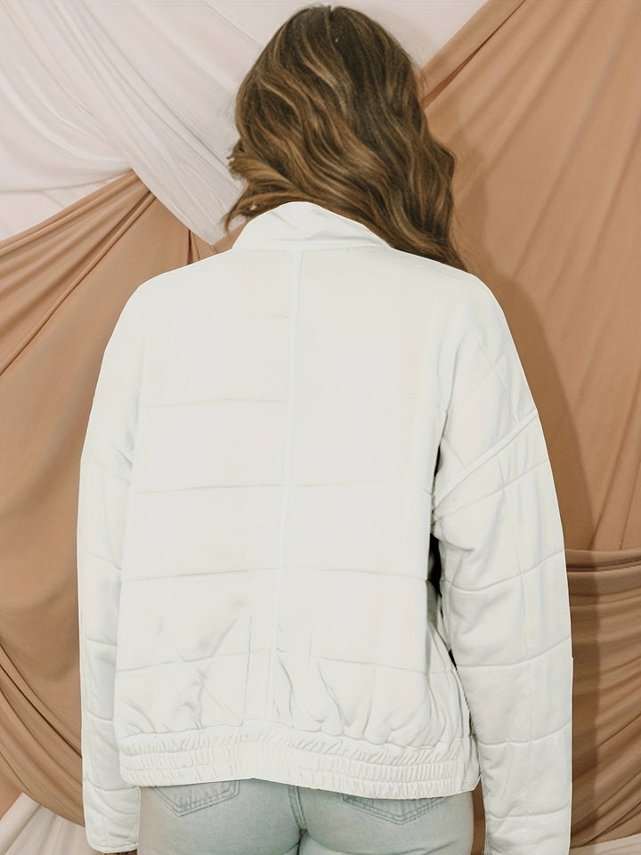 Mune | Women's Short Padded Puffer Jacket with Check Pattern and Windproof Fabric