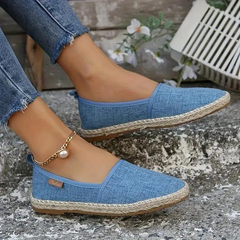 Mune Fashion Women's Espadrilles Slip-On Canvas Flat Summer