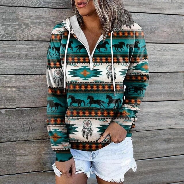 Mune | Hoodie with ethnic pattern