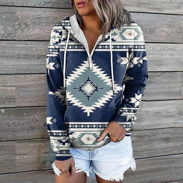 Mune | Hoodie with ethnic pattern
