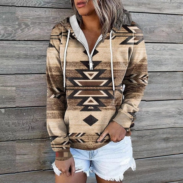 Mune | Hoodie with ethnic pattern