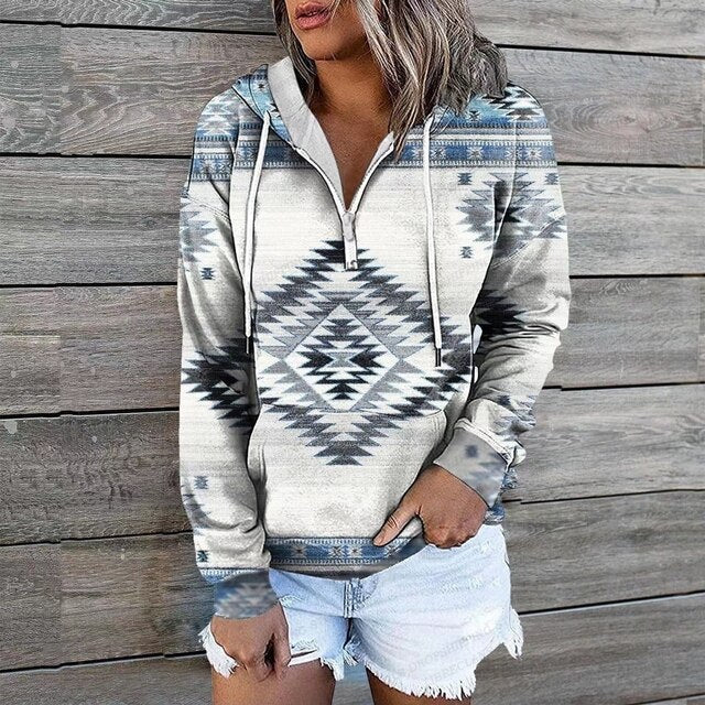 Mune | Hoodie with ethnic pattern
