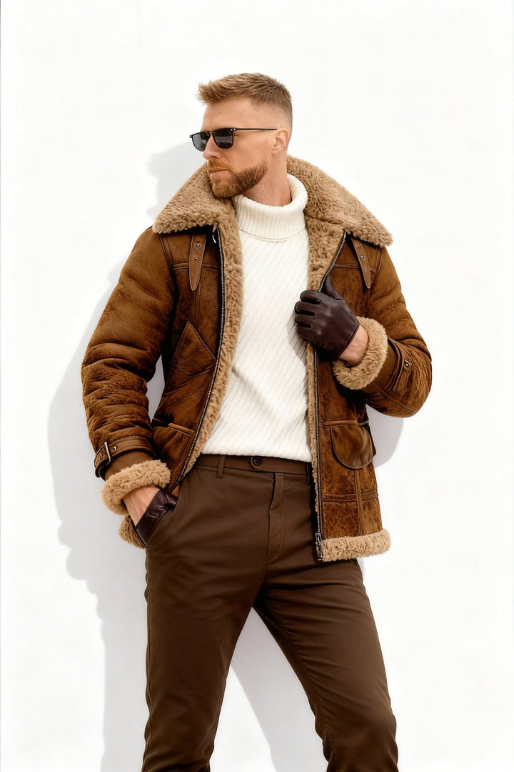 Mune | Cozy Camel Padded Men's Flight Jacket
