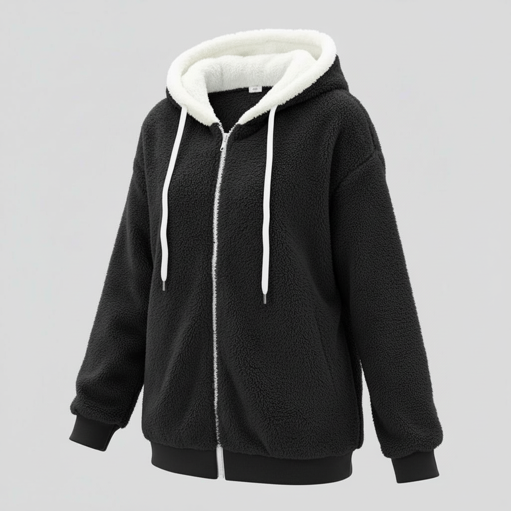 Extra warm teddy hooded sweater