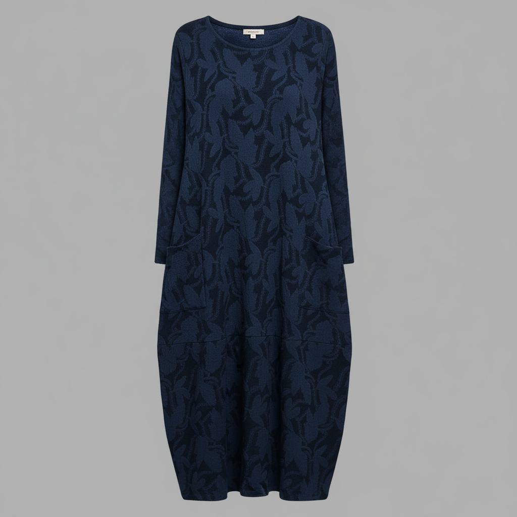 Luxurious Winter Dress Print Elegant Comfort