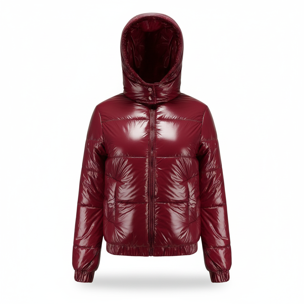 Shiny water-repellent thermo comfort winter jacket women