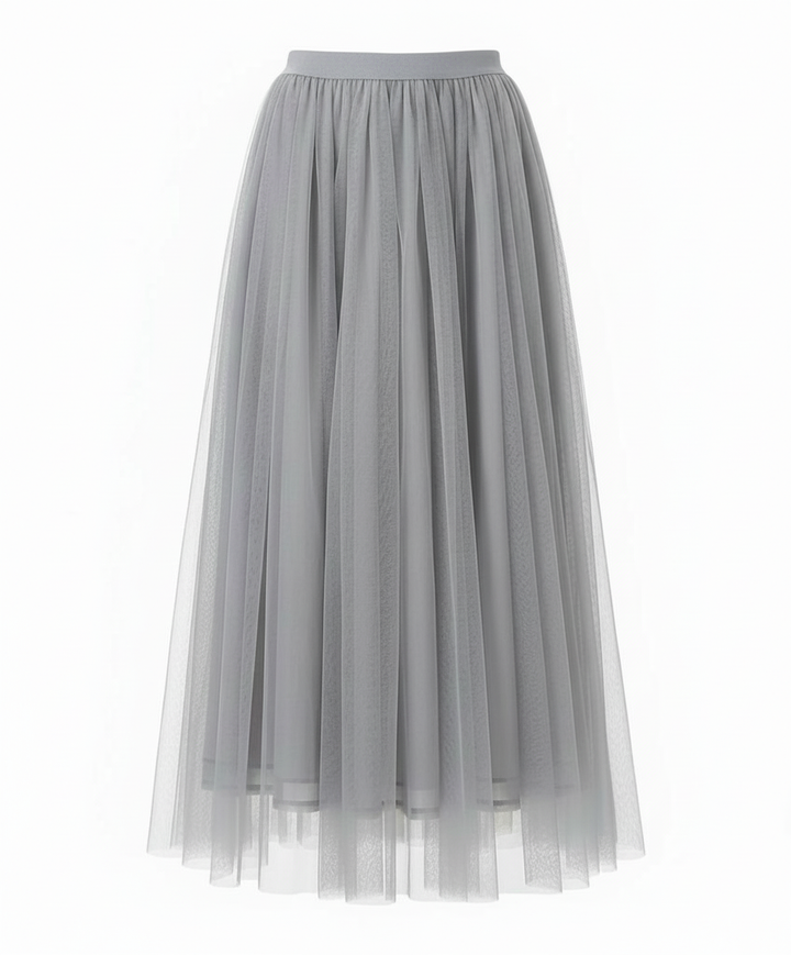 Ankle-length skirt with high waist