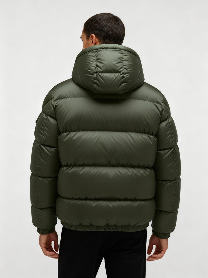 Men's puffer jacket made of duck feathers with warmth & hood | Mune Fashion