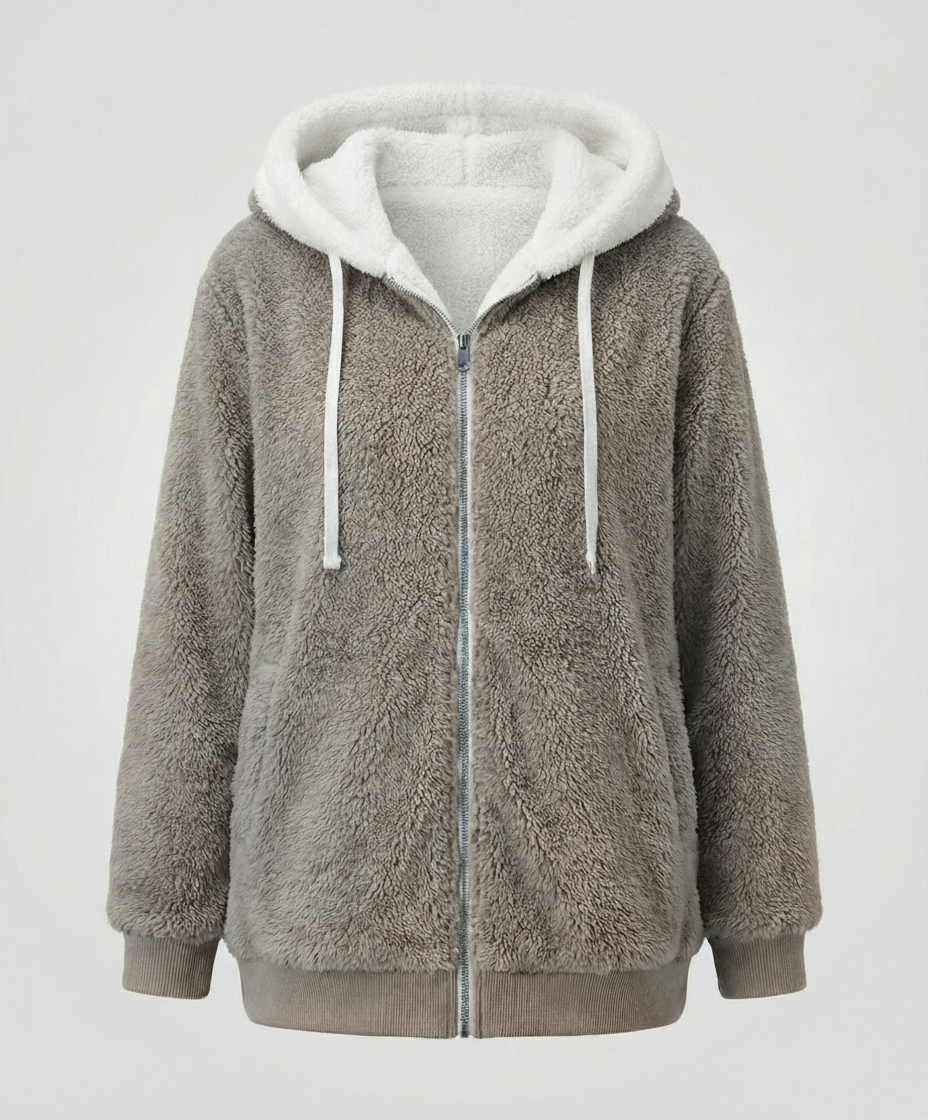 Oversized Teddy jacket women