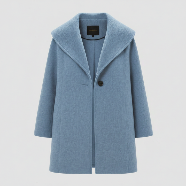 Windproof women's coat with shawl collar