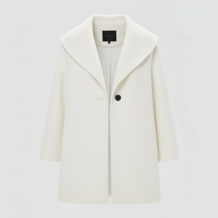 Windproof women's coat with shawl collar