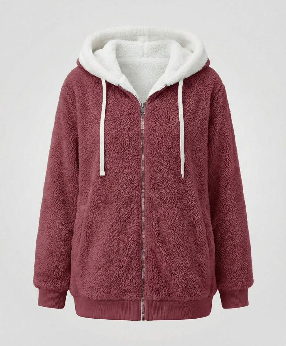 Oversized Teddy jacket women