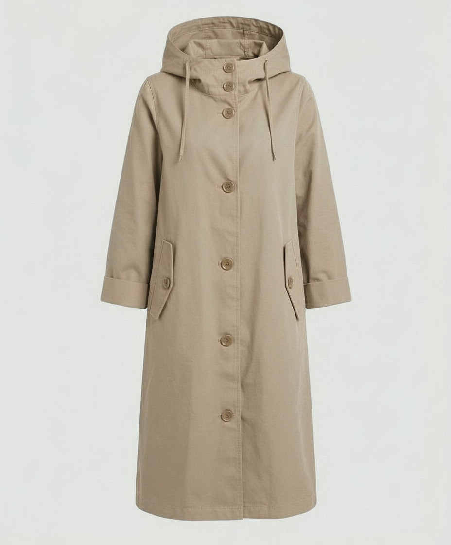 Comfortable Rain Trench Coat Women Hood | Heidi Fashion