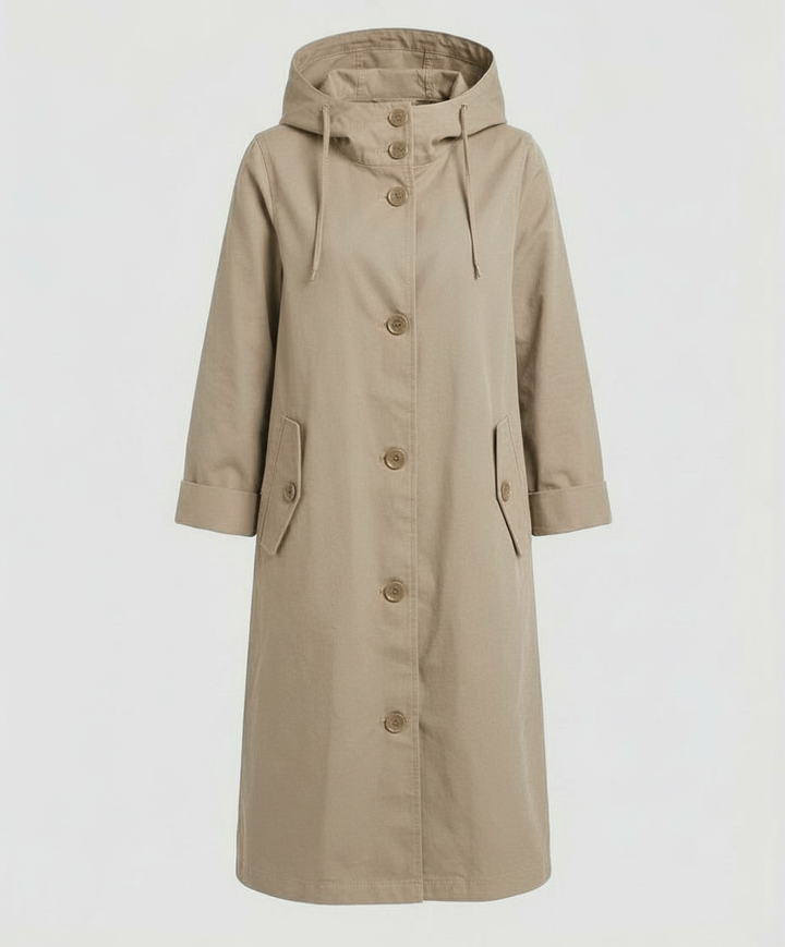 Comfortable Rain Trench Coat Women Hood | Heidi Fashion
