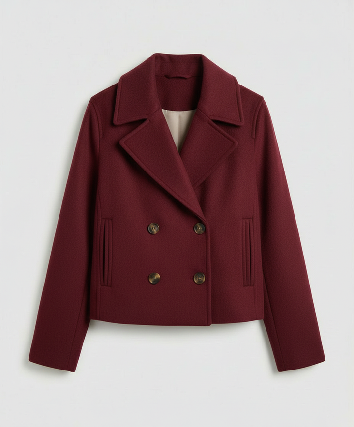 Short double-breasted women's jacket