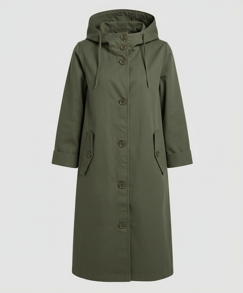 Comfortable Rain Trench Coat Women Hood | Heidi Fashion