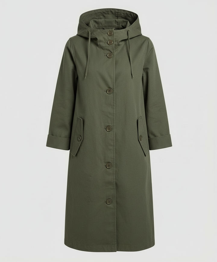Comfortable Rain Trench Coat Women Hood | Heidi Fashion