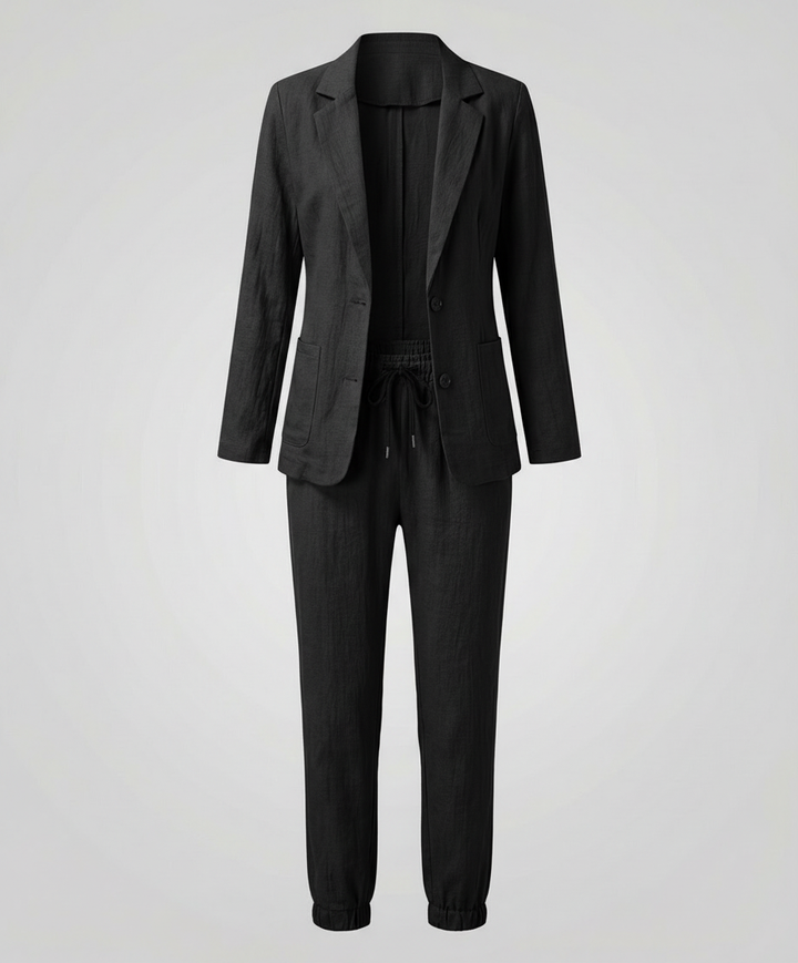 Elegant Blazer Jogger Women's Set | Heidi-Mode