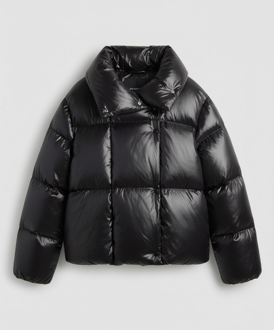 Short Down Coat Women's Hood