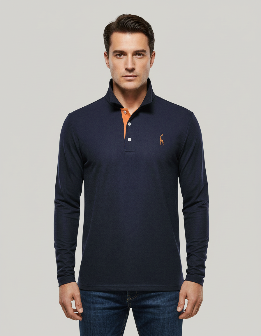 Breathable Cotton Polo Shirt Men