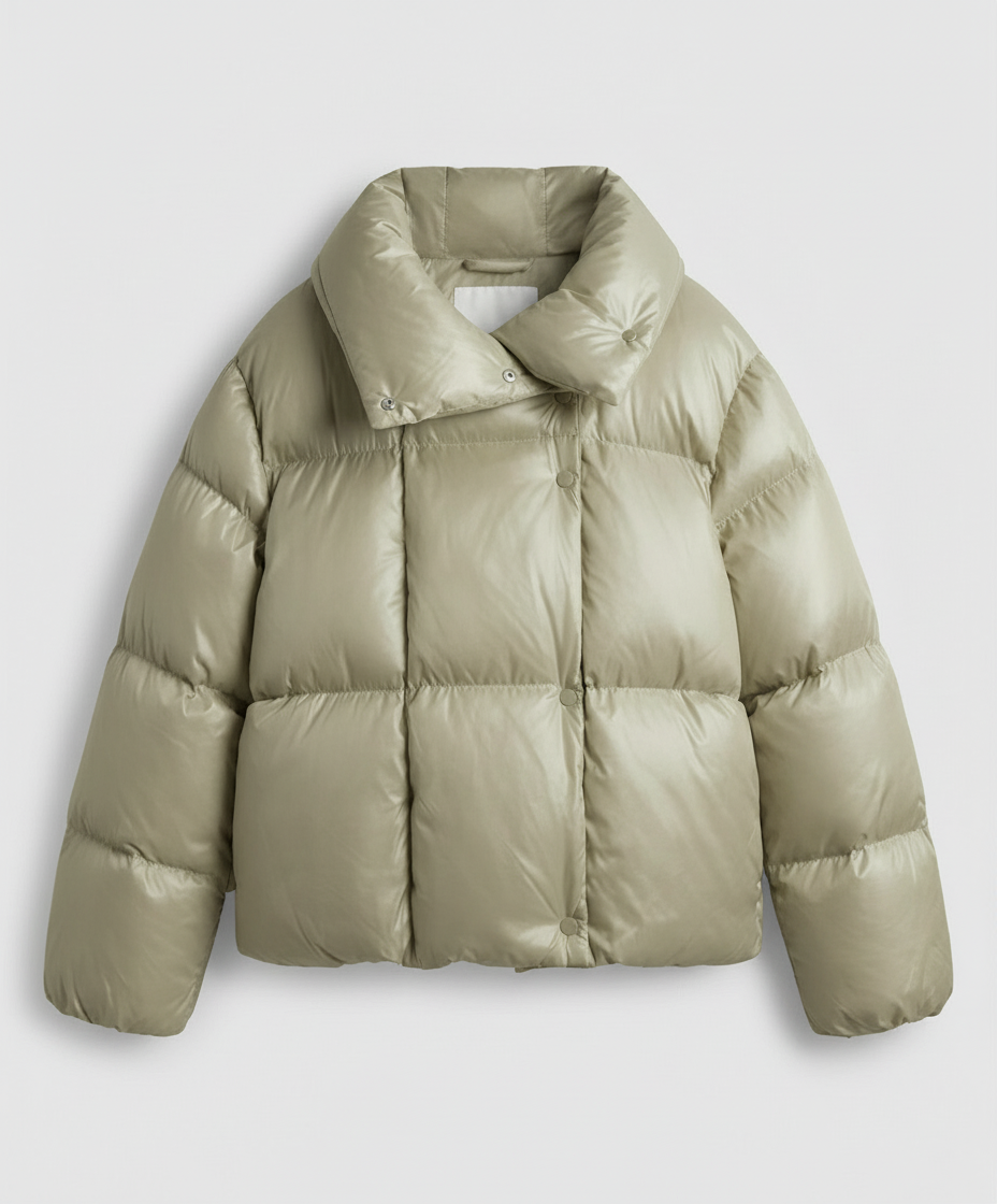 Short Down Coat Women's Hood