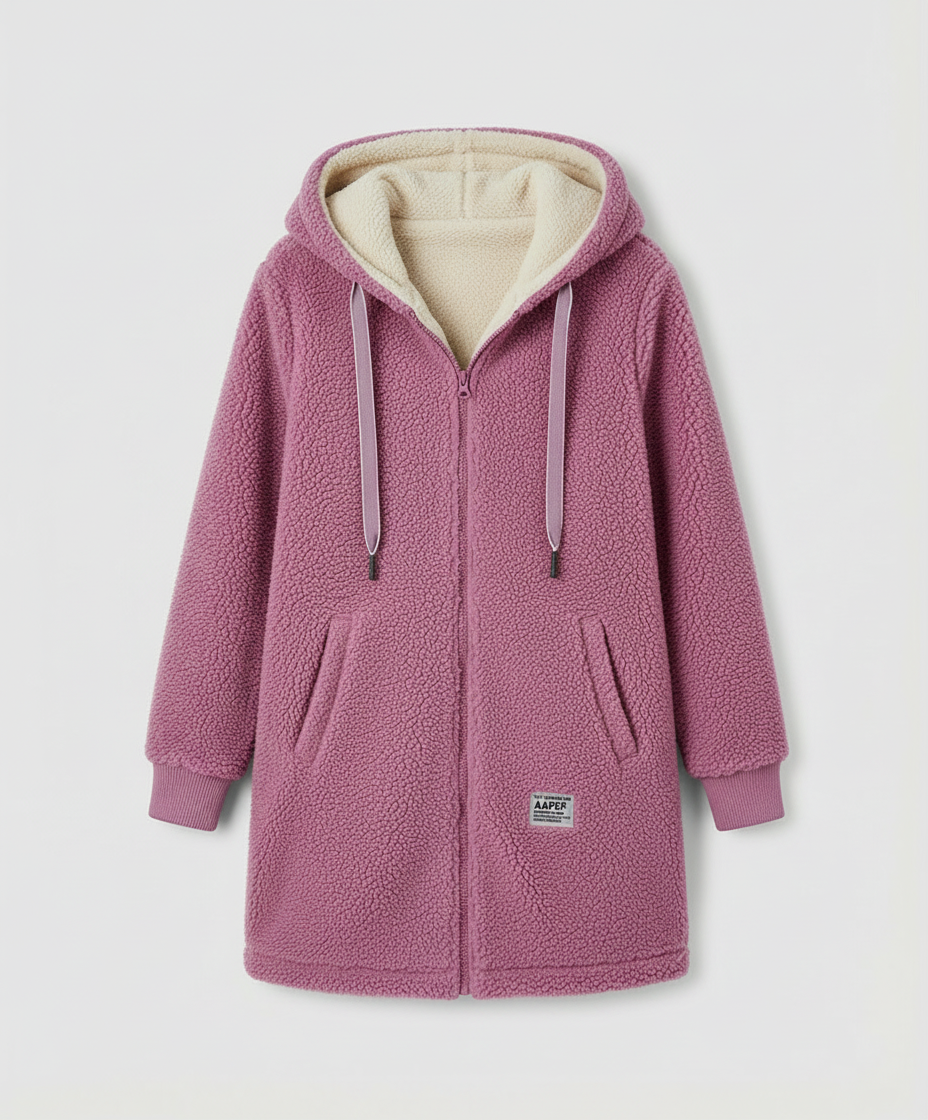 Warm fleece jacket women