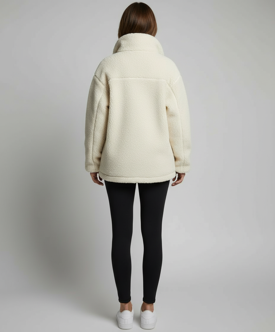 Womens Oversized Fleece Jacket Warm