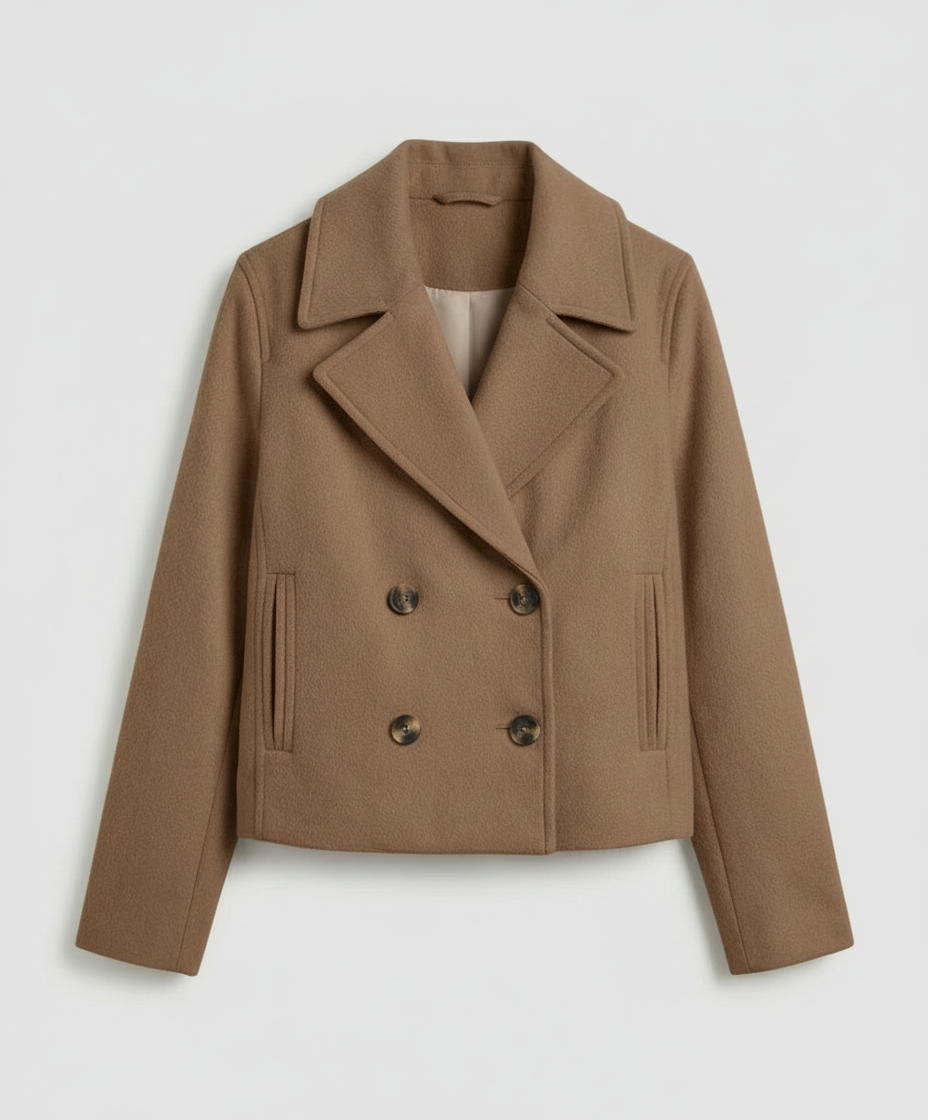 Short double-breasted women's jacket