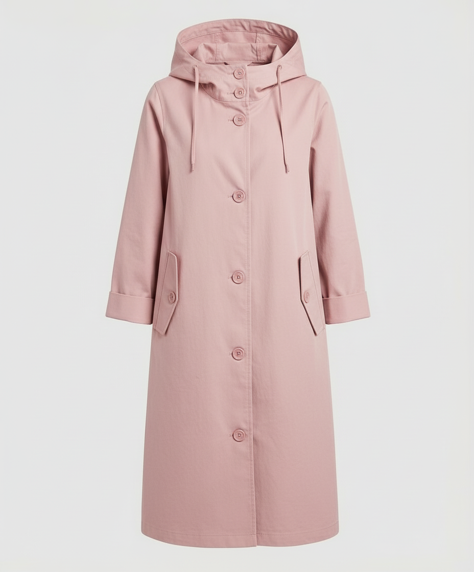 Comfortable Rain Trench Coat Women Hood | Heidi Fashion