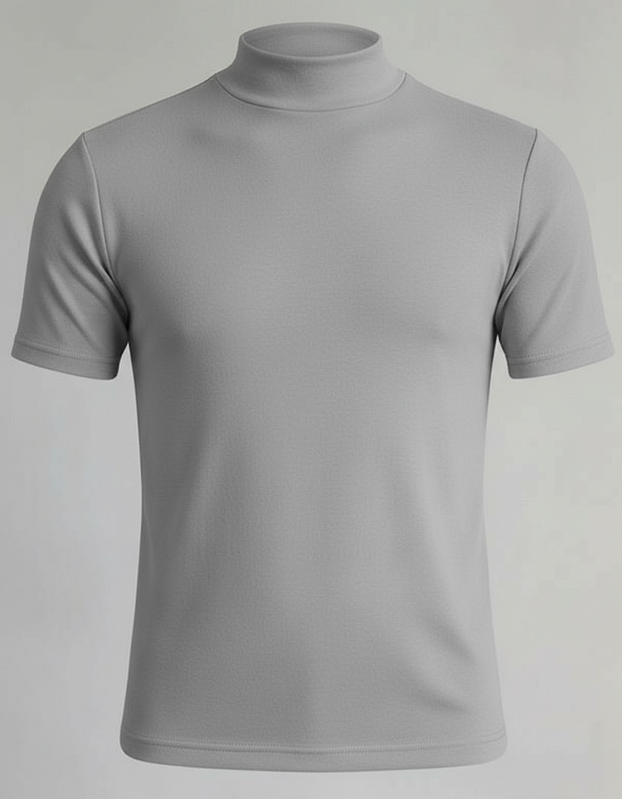 Roll-neck Slim Fit Men's Shirt