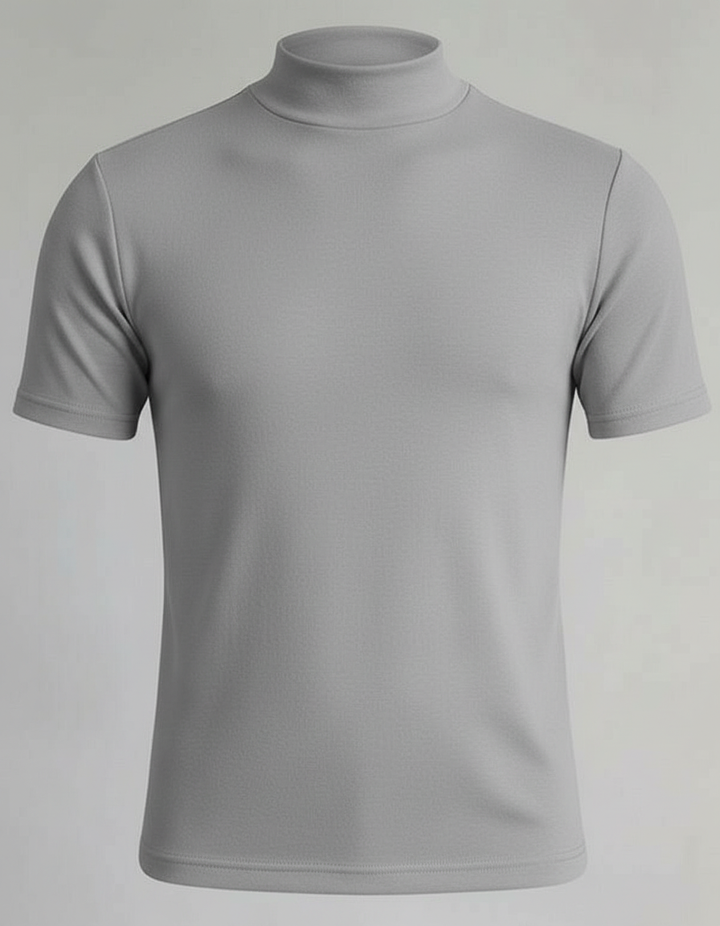 Roll-neck Slim Fit Men's Shirt