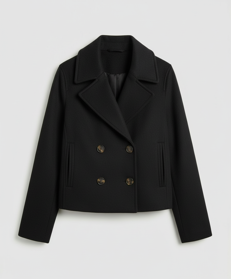 Short double-breasted women's jacket