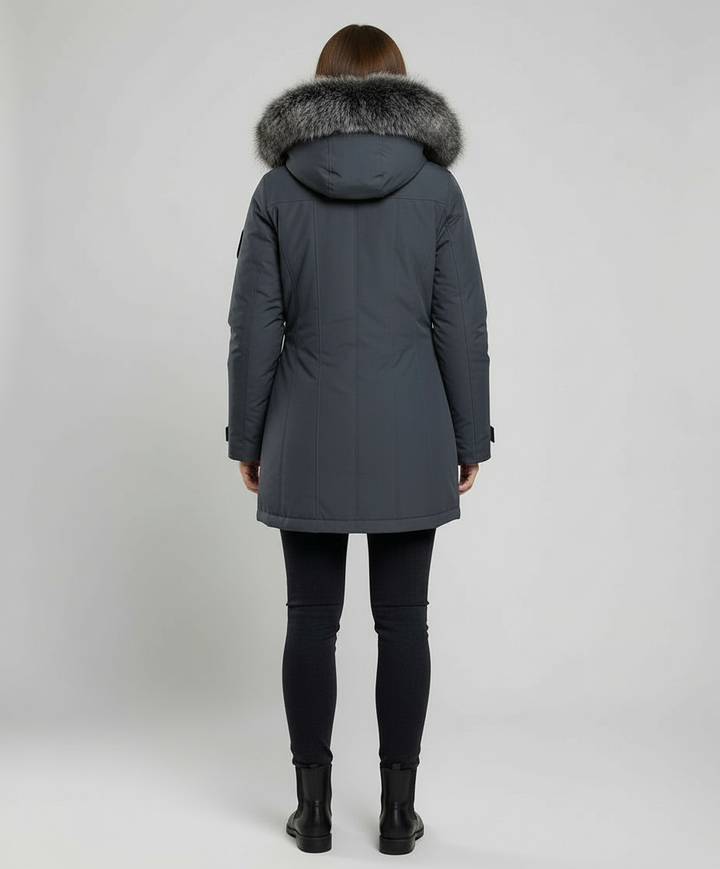 Warmer winter parka women's hood