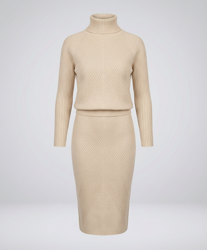 Cozy knitted dress women