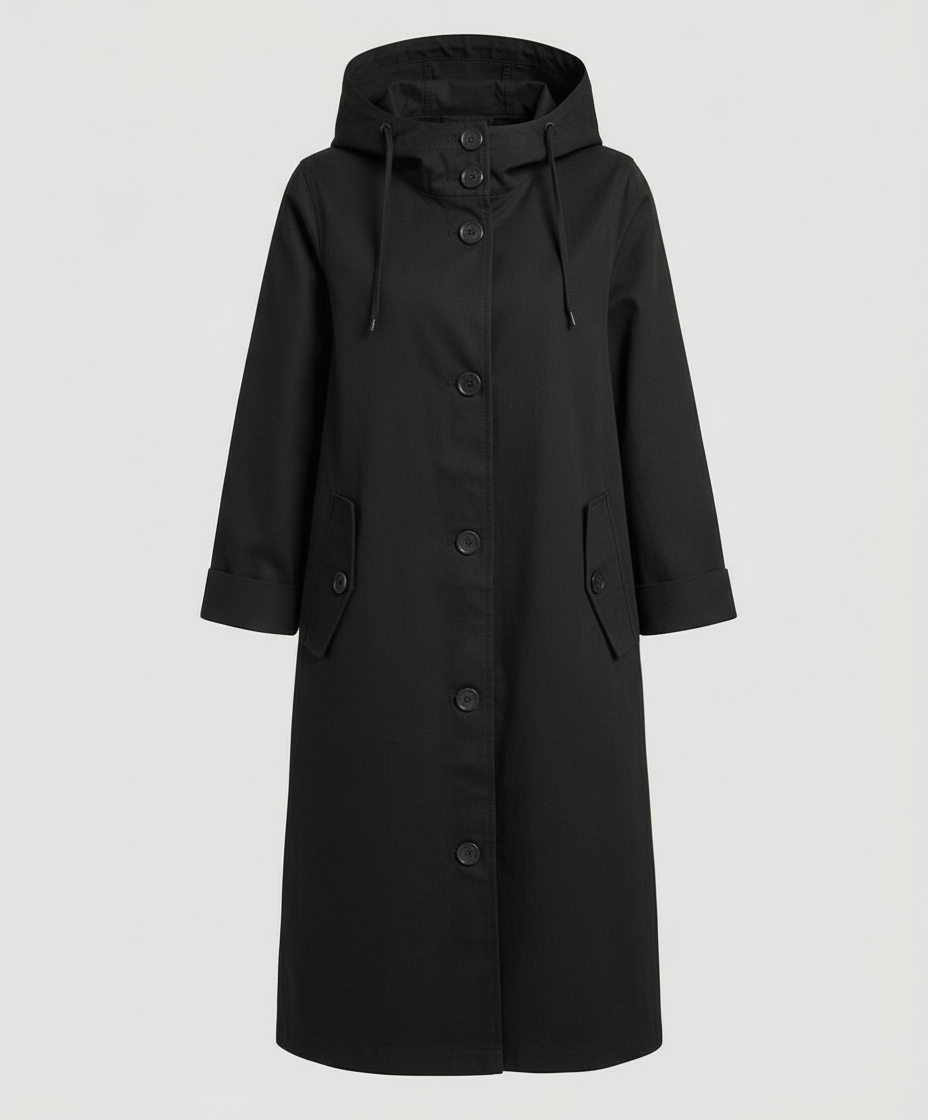 Comfortable Rain Trench Coat Women Hood | Heidi Fashion