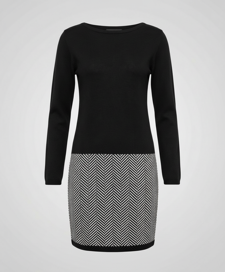 Chic houndstooth dress women